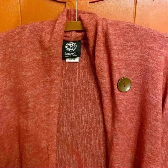 Bobeau one button wrap cardigan - Picture 3 of 8